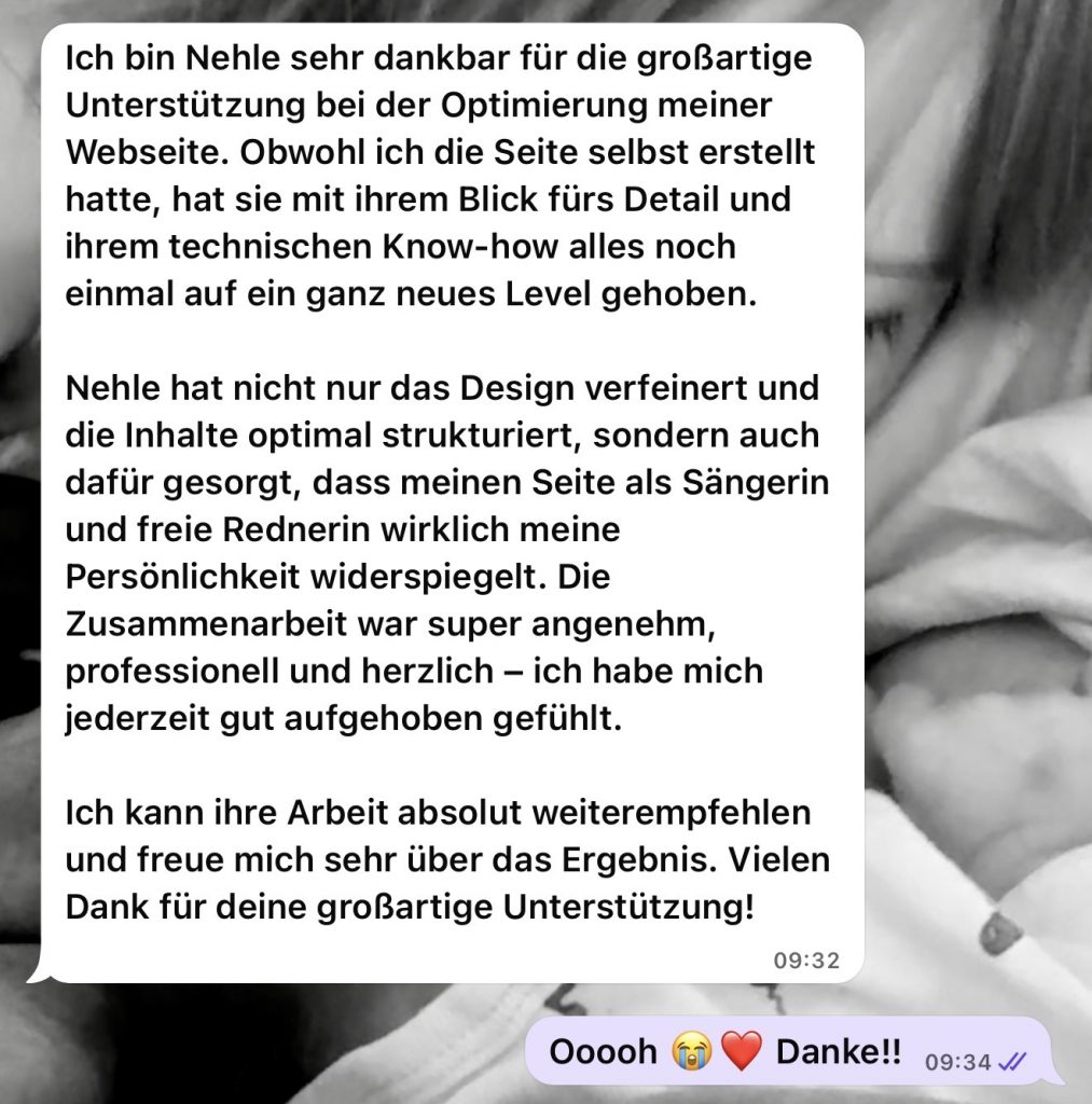 Screenshot Kundenfeedback