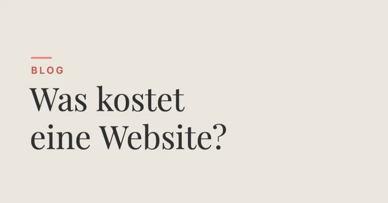 Blog: Was kostet eine Website?